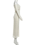 Beige Lace Off Shoulder Ruffle Falbala Bodycon Elegant Maternity Baby Shower Maxi Dress Maternity