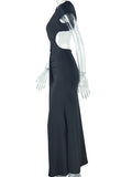 White Irregular Ruched Ruffle Falbala Draped Bodycon Elegant Maternity Baby Shower Maxi Dress Maternity