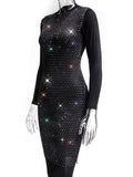 Off Shoulder Fishnet Rhinestone Clubwear Beach Cover Up Photoshoot Maternity Mini Dress Maternity