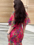 2025 New Sexy Elegant Short-Sleeved Dress Sweet Dress Woman