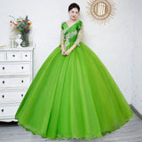 Art Exam Evening Dress 2025 New Green Poneng Dress Solo Host Performance Costume Singing Beautiful Dress