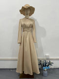 2024 New Strapped Solid-Colored Ribbon Princess Wind To Show Thin Dress
