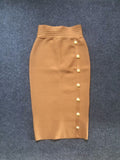 And Winter New Waist Slim Half Skirt Fashion Slit Buckle Long Skirt Slim Bandage Nepotism