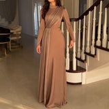 French Fashion Elegant Collar Dress In Autumn 2024