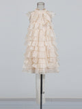 Fashion Retro Lotus Dress 2025 Summer New Sleeveless Lotus Leaf Edge Drift Led To High-End Feel Dress Woman