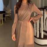 French Fashion Elegant Collar Dress In Autumn 2024