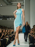Famous Style Dress Woman 2025 Spring Irregular Little Fragrant Wind To Show Thin Sleeveless Dress Dress Woman