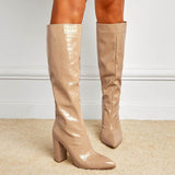 Pointed Thick High-Heere Sexy Nightclub Fashion Women's Boots Women Boots 35-42 High Quality Shoes