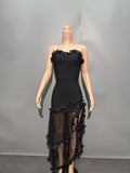 Dress With Lace-Up With A Dress Sexy French High-End Feel Evening Dress