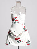 Famous Style Thoracic Dress Women's Dress 2025 Spring New Sexy Body-In-Print Fold Design Dress