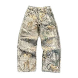 Summer New Retro Leisure Branches Camouflage Pants Water Wash Old Work Pants DJPT