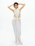 Hollow Kinetic Shell Leaks In Spring 2024 Niche Design Designer Pure Want To Hang The Neck Thin Dress