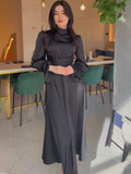 2025 Long-Sleeved Temperament Elegant Women's Waist Dress