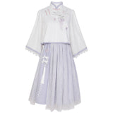Design Widgush Chinese Style To Improve The Daily Hanfu Women's Elemental Dress Half Dress Spring And Autumn 8521