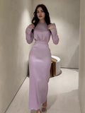 Folded And Folded In The Autumn Of 2025, The Lanky Long-Sleeved French Court Dress Woman