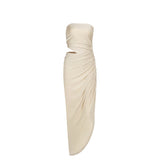 Spring 2025 New Dress Elegant Body-Scaring Bloated Folding Skirt DJPT