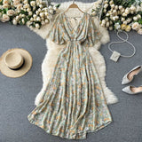Vacation Dress Summer 2025 New Sexy V To Receive Long-Lost Lanky Chopped Beach Skirt DJPT