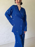 New Printed Round-Necked Long-Sleeved Dress Fashion Waist-Hanging-Sense-Sense-Sense-Snender Dress Suit