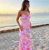 Women's Explosive Waveside Sling Dress - Long-Term Stocking Assured Shelves DJPT