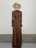 2025 Long-Sleeved Temperament Elegant Women's Waist Dress