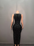 Women's Clothing 2024 New Body-Drilling Bandage Skirt Light Luxury Fashion Party Bandage Dress