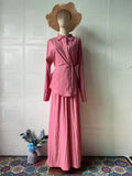 2025 Warm Elegant Noble Long Sleeve Top Comfortable Long Dress Suit Woman
