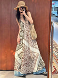 Years Of Holiday Style Design Feel Beautiful Seaside Print Slings Niche Clenient Dress