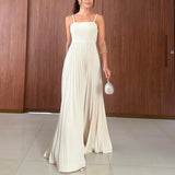 Women's High-Rise Splicing Sexy Dew Solid Color Design Dress In Summer 2025