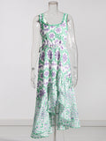 Holiday Dress 2025 New Square Collar Sleeveless Lace Design Mid-Rise Irregular Dress Woman