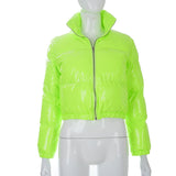 Lakes Lianjiang Women's Clothing Autumn And Winter New Fashion Bright Face Collar Down Bread Cotton Clothes DJPT