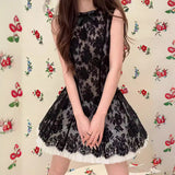 Sleeveless 24 Early Spring New South Oil High-Sand Sweet Lace Embroidery To Get The Dress Holiday Style Ponve Skirt