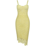 Sling Dress Dress Lace Lace Hollow Irregular Medium Dress Temperament Banded Women's Outside