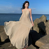 Summer New Thai Seaside Holiday Dress To Take Pictures Wearing A Big Swing Fairy Suit Dress Woman