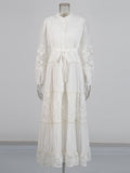 Temperament Bohemian Embroidery Design 2025 New Tonic Design Single-Drip Buckle Dress Woman