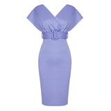 Summer New V-Neckless Banded Dress Sexy Elegant Evening Dress Party Tight Dress