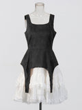Simple Series Skirt 2025 Summer New Sling Belt High-Waist Design Cake Skirt Under The Pendulum Dress