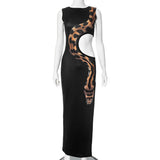 Women's 2024 Summer New Sexy Repair Open Fork Dress DJPT