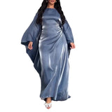 Women's Autumn Round Collar Light Robe Bat Sleeve Fashion Comfortable Dress