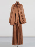 Dress 2025 Summer New Design-Sleeted Bat Sleeves With Dress-Up Fashion Dress