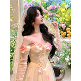 Tea Evening Dress Beautiful Breast Xian Sen In The Escape Princess Dress Birthday Dress High-Sensing Dress