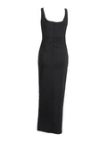 Temperament Sexy Dress 2025 Summer New Black Diamond Advanced Sensationaled Dresses