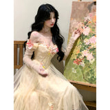 Tea Evening Dress Beautiful Breast Xian Sen In The Escape Princess Dress Birthday Dress High-Sensing Dress