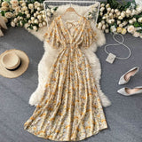 Vacation Dress Summer 2025 New Sexy V To Receive Long-Lost Lanky Chopped Beach Skirt DJPT