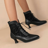 And Short Boots Women Autumn And Winter Lace-Strace Lace-On-Ann Unprecedented Lace For Women And Ankle Boots In Front Of The Lace Of Martin Boots High Quality Shoes