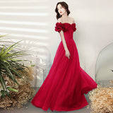 Evening Dress 2025 Summer Simplicity Banquet Temperament Performance Host Art Examination Dress