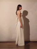 Women's Fashion V-Necked Sling Dress 2024 New Summer Loose Sleeveless Straight Temperament Holiday Dress