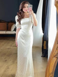 Spring Repair With Ribbon Print Gentle Fairy Lace Dress Woman