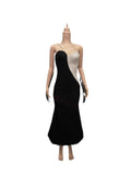 Fashion Pearl One-Shoulder Party Evening Dress Design Famous Fishtail Dress Banded Dress