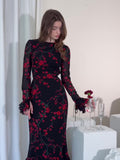Women's Summer New Print French Fragmented Vintage White Dress