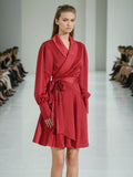 Temperament High Sense Bonded Skirt Women's Dresses Spring 2025 New Collared And Solid-Colored Shirt Skirt
